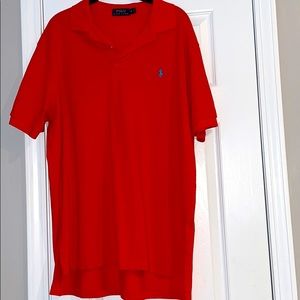 Men’s orange polo shirt